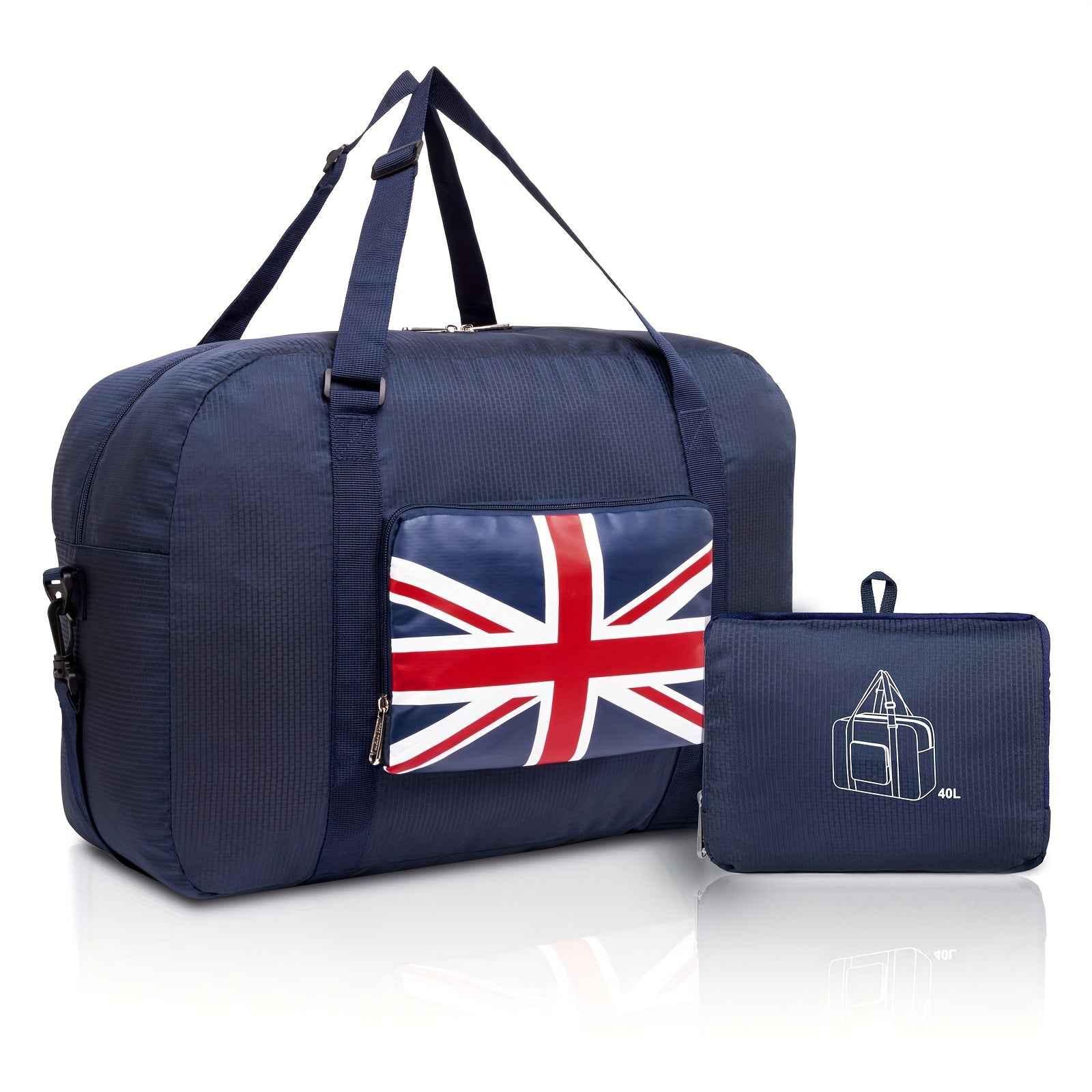 Foldable Travel Duffel Airlines Personal Item Bag Large Capacity with Shoulder Strap And Luggage Sleeve 18x14x8 Carry On Weekender Overnight for Women Men Suitable for Yoga Sport Gym Travel Daily Commuting Christmas Gifts