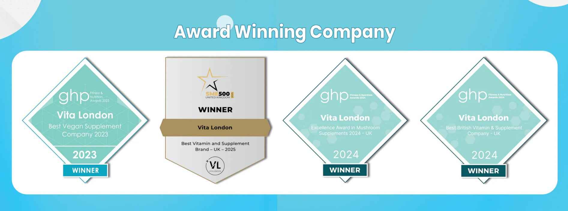 5pk Supplement Bundle - Turmeric, Ginger, Black Pepper - Magnesium Glycinate - Ashwagandha KSM-66 - Lions Mane Mushroom - Vitamin C & Zinc Tablets / Capsules (Not Gummies Or Powder) - Vegan - Gluten Free - Adult - UK - Vita London - Supplements - Vitamins