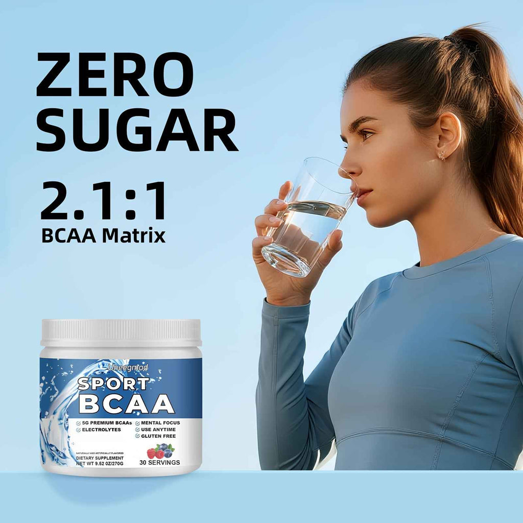[17-in-1 Bcaas Powder] 17-in-1 Bcaas Amino Acids Powder - 30 Servings, 9, 52oz - Muscle Health & Support with Magnesium, Sodium, Potassium, Beta & L-Alanine, Taurine, Green Tea - Gluten-Free, Natural Ingredients for Men & Women, & Focus, Supplement, Sleek