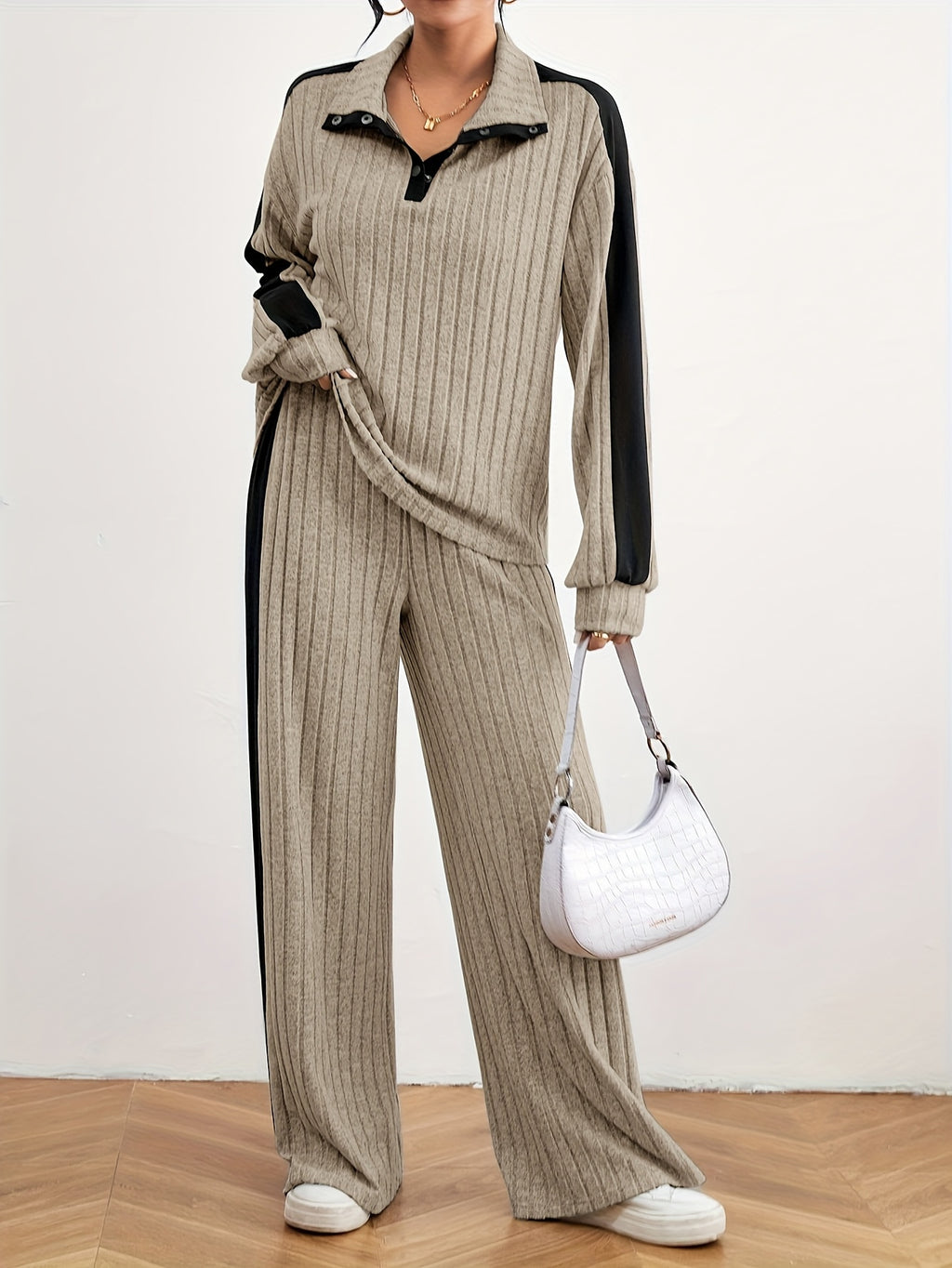 Effortless Chic Womens Casual Loungewear Sweat Set - IRON GODDESS