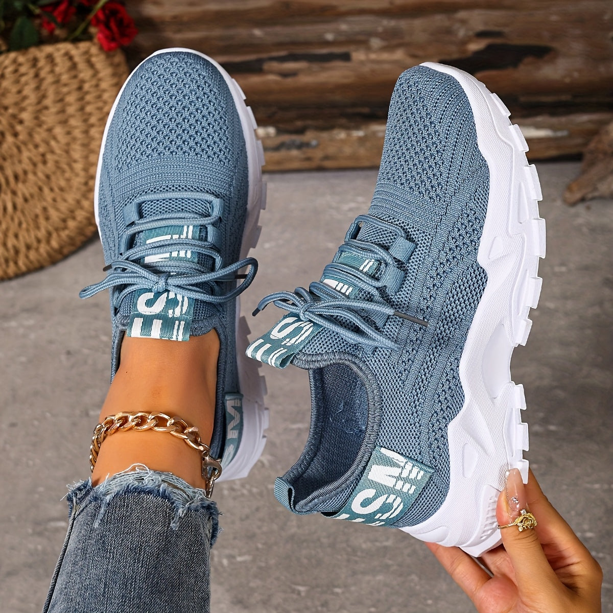 Lightweight Breathable Womens SlipOn Casual Sneakers - IRON GODDESS