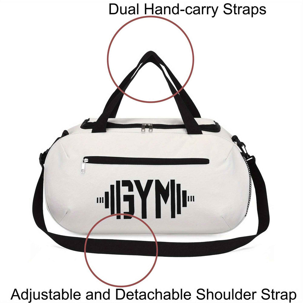 [Gym Dumbbells Print Duffel Bag] Gym Dumbbells Print Large-Capacity Lightweight Zipper Duffel Bag - Durable Polyester Gym & Travel Bag with Reinforced Handles, Machine Washable for Yoga, Training, College, Vacation, Gym Bag, Outdoor Sports Bag, Modern Duf
