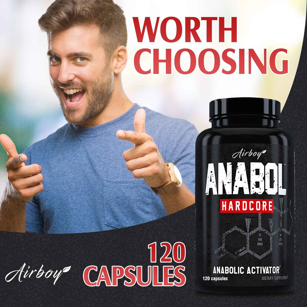 120 Capsules Pre-Workout Strength Training Supplement - Muscle Gainer with Anabolic Activator Formula, Creatine & BCAA for Enhanced Muscle Mass, Endurance & - Gluten-Free, Dairy-Free, Allergen-Free, 2-Year Shelf Life - Gym & Workout Performance Enhancer,