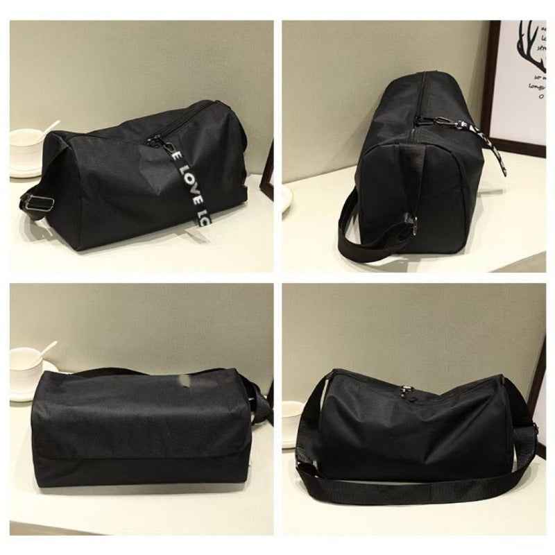 Men'S & Women'S Outdoor Fitness Yoga Bag - Large Capacity Multifunctional Sports Storage with Adjustable Nylon Straps, Durable Polyester for Gym, Training, Travel - Black, Versatile Carryall, Sleek Design, Sturdy Construction