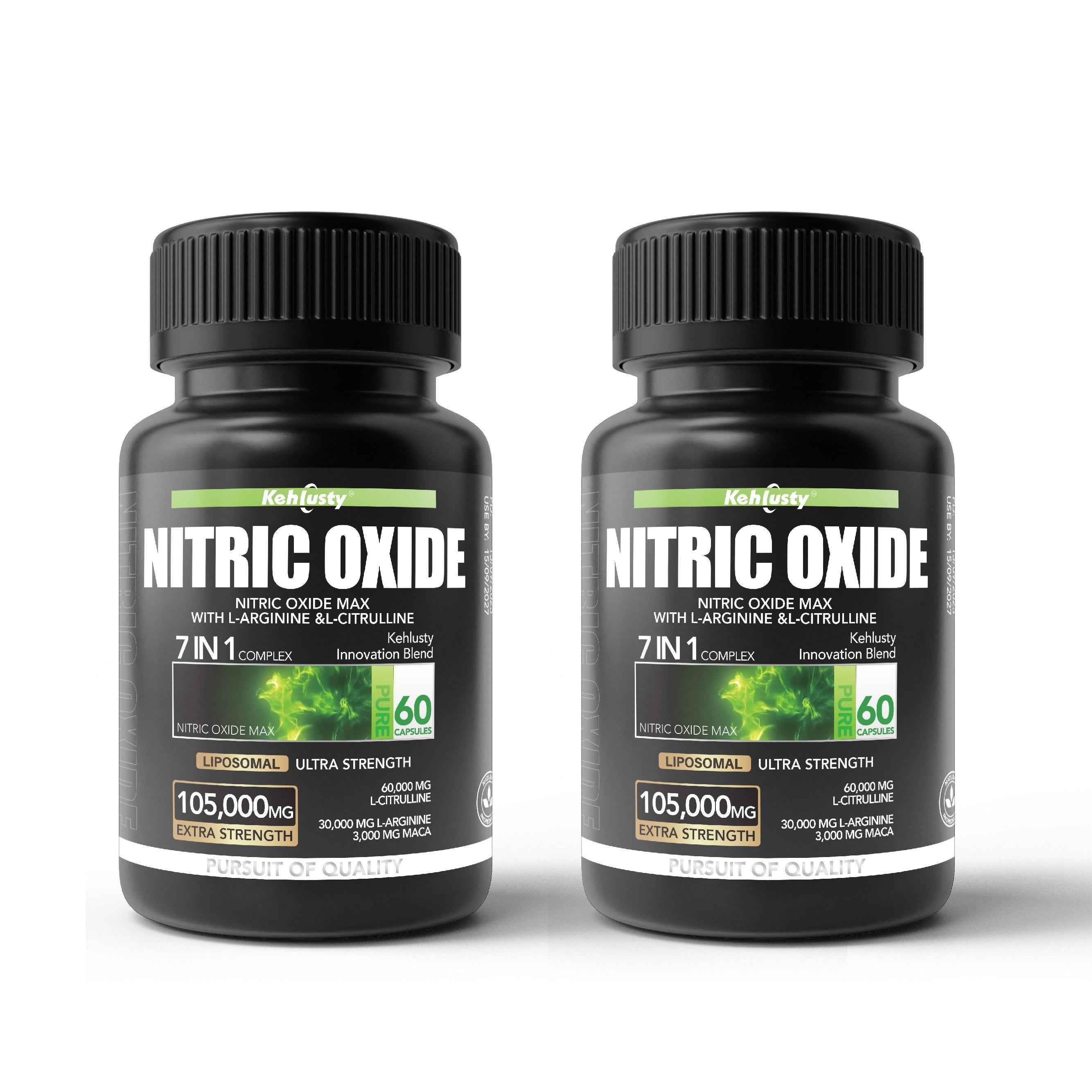 Nitric Oxide Supplements, Male Vitality, Promote Healthy Blood Circulation, Delay Fatigue, Contain L-arginine And L-citrulline, Dietary Supplements for Heart Health, 60 Capsules