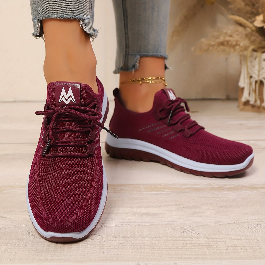 Womens Purple Wide Fit Breathable AllSeason Sneakers - IRON GODDESS