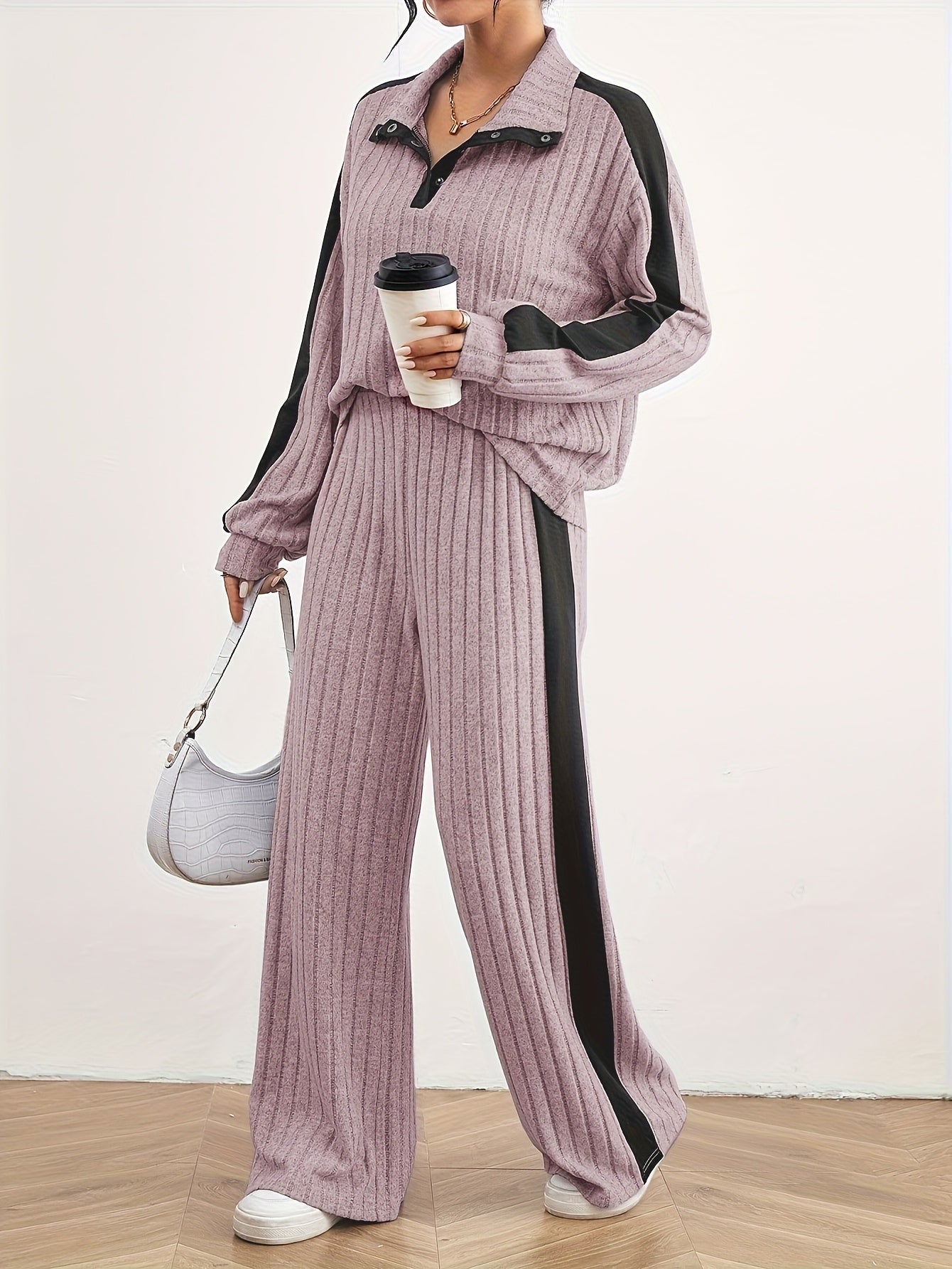 Effortless Chic Womens Casual Loungewear Sweat Set - IRON GODDESS