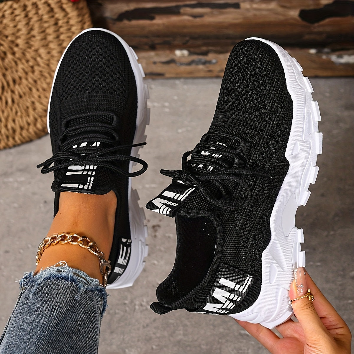Lightweight Breathable Womens SlipOn Casual Sneakers - IRON GODDESS