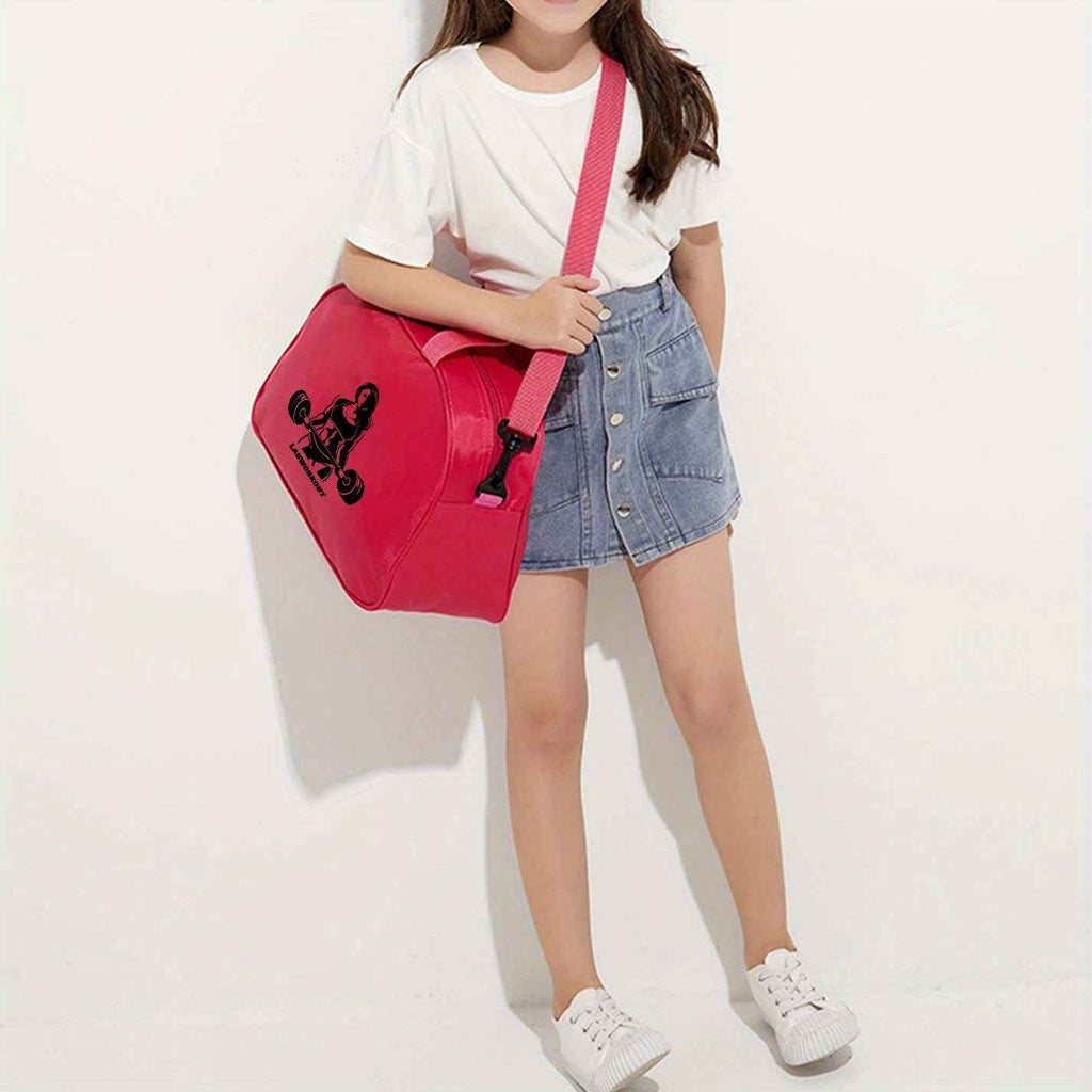 1pc 's Gym Bag - Bold Weightlifting Girl Design in Bright Pink, Adjustable Strap & Sturdy Handles for Fitness, Yoga, Travel, Everyday - Durable Lightweight Construction for Workout & Casual Outings, Travel Shoulder Bag, Sporty Accessory, for Teenager