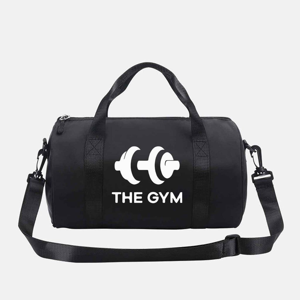 1pc 'THE GYM' Dumbbel Print Messenger Bag - Pink & Black Gym Bag with Zipper Closure, Double Handles, Lightweight & Durable for Yoga, Dance, Travel, Daily Commute - Perfect Gift for Fitness Enthusiasts, Gym Bag, Yoga Accessory, Sporty Design, Sturdy Const