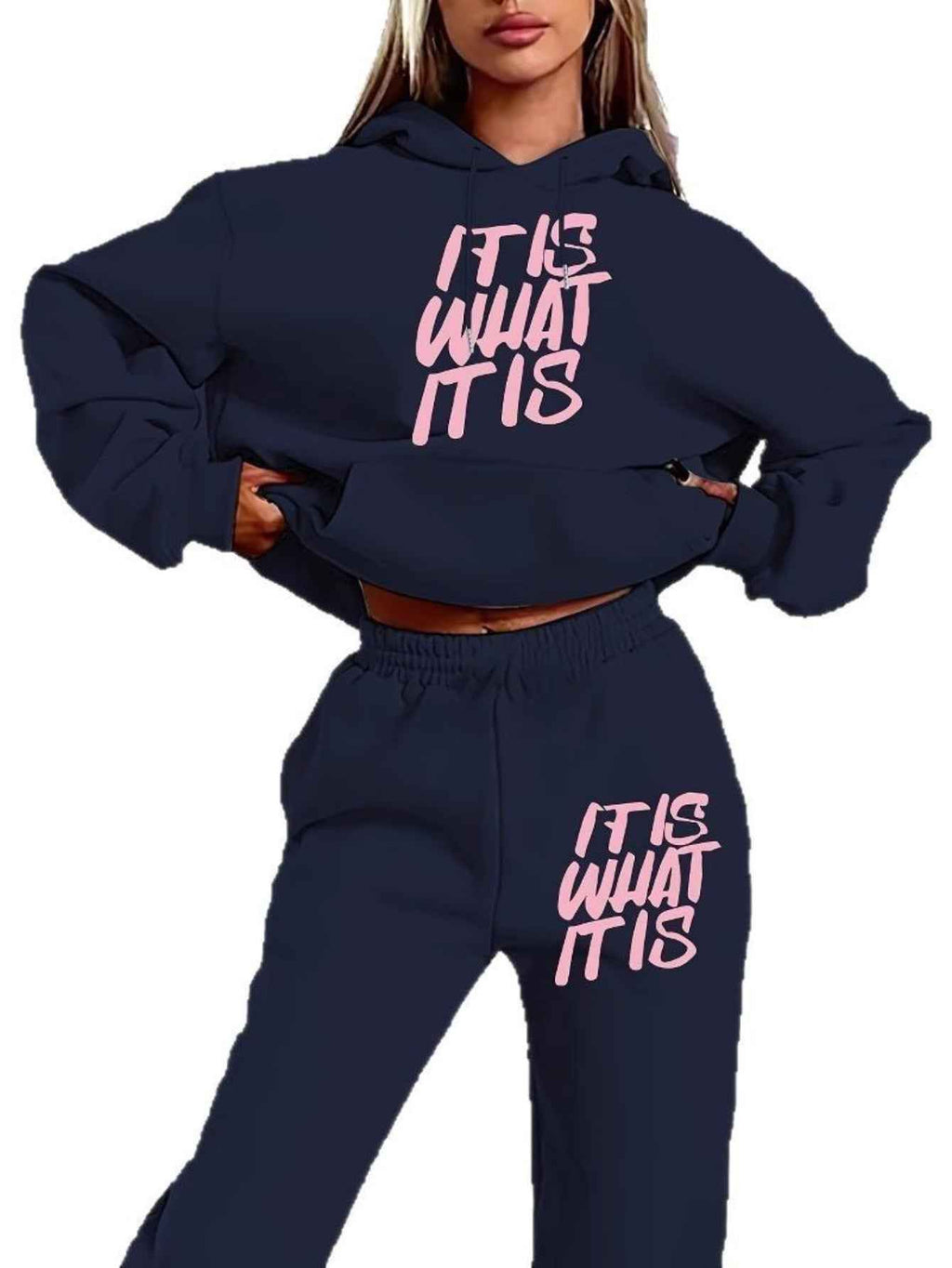 Women'S Letter Print Simple Hoodie & Sweatshirt Set - Autumn Long Sleeve Hooded for UK Ladies, Casual Everyday Outfit, Casual |Square Neckline|Drawstring Detail, Sweater Hoodie