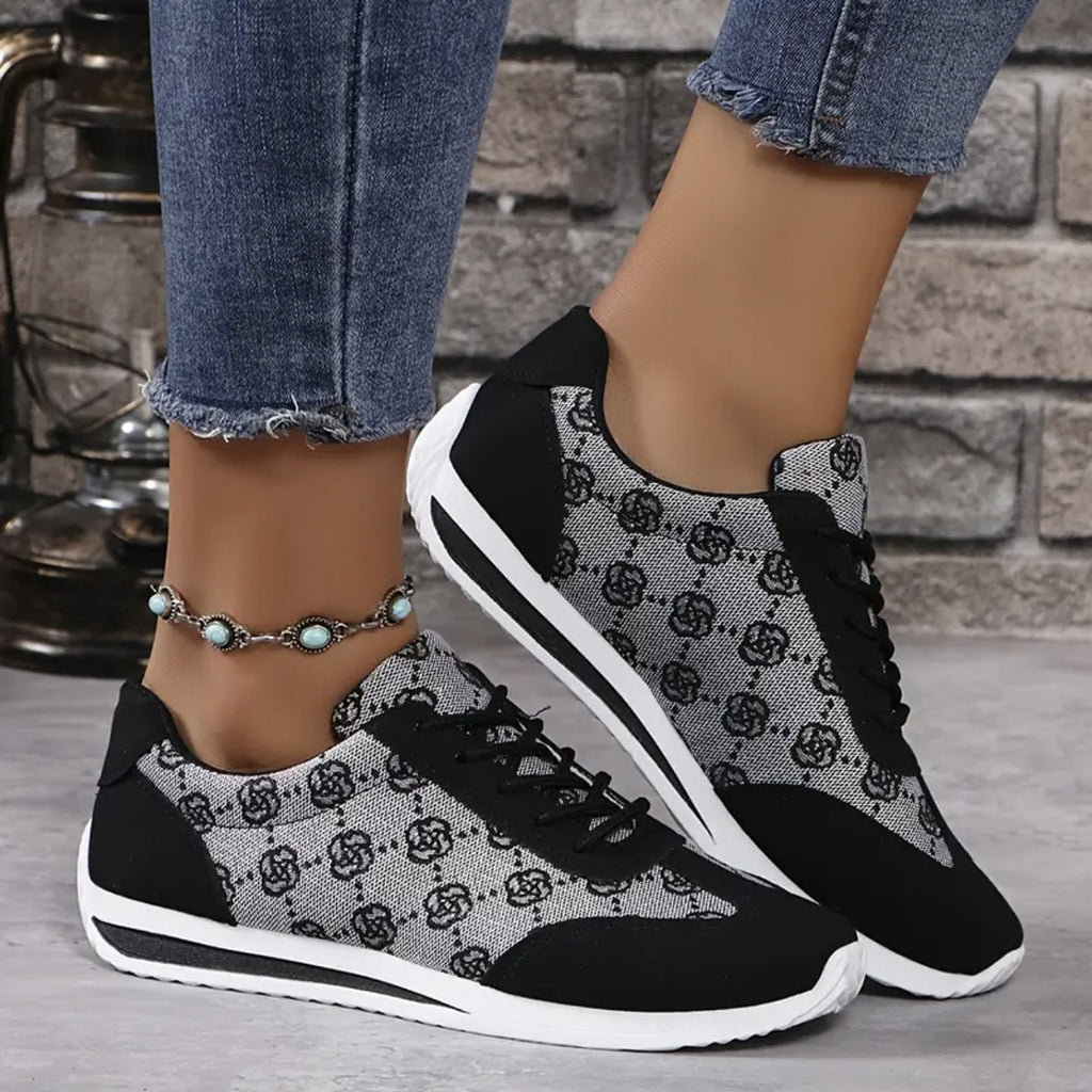 Breathable LowTop LaceUp Fashion Sneakers for Women - IRON GODDESS