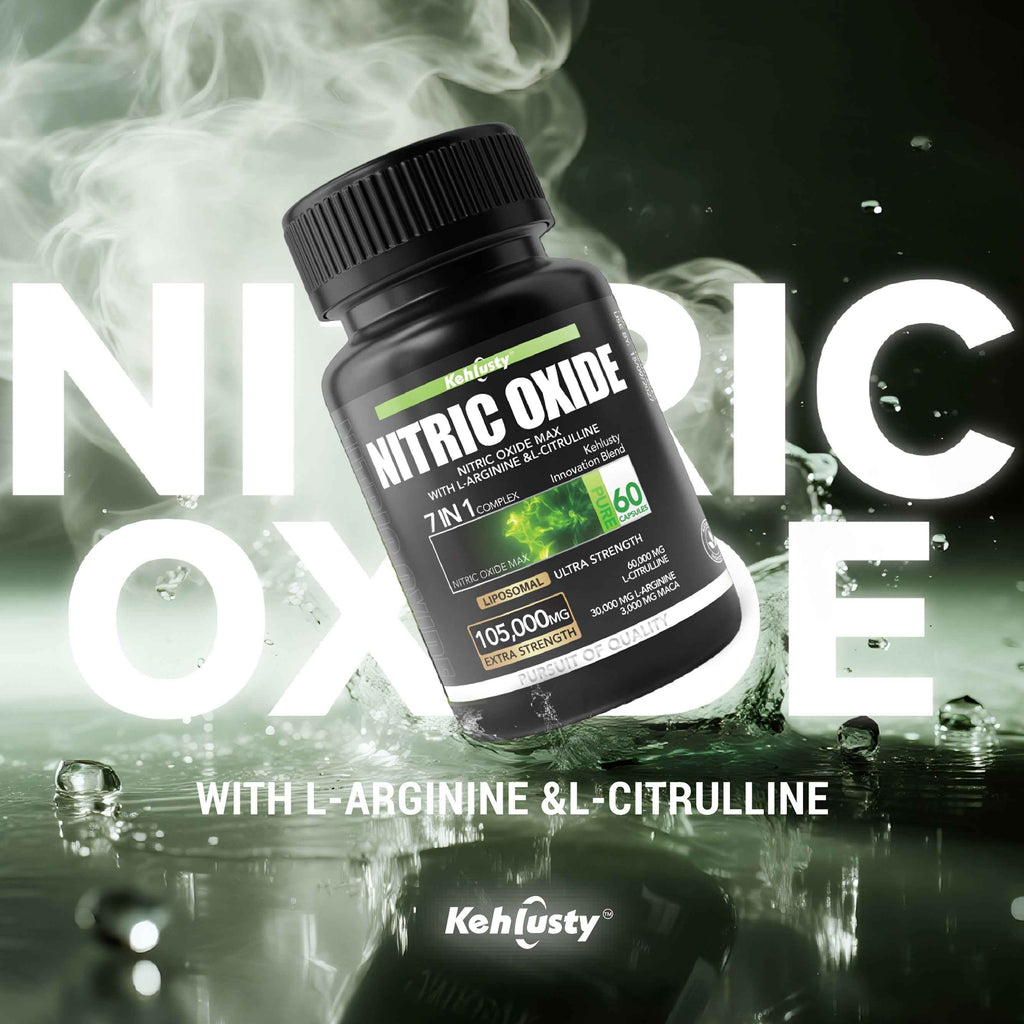 Nitric Oxide Supplements, Male Vitality, Promote Healthy Blood Circulation, Delay Fatigue, Contain L-arginine And L-citrulline, Dietary Supplements for Heart Health, 60 Capsules