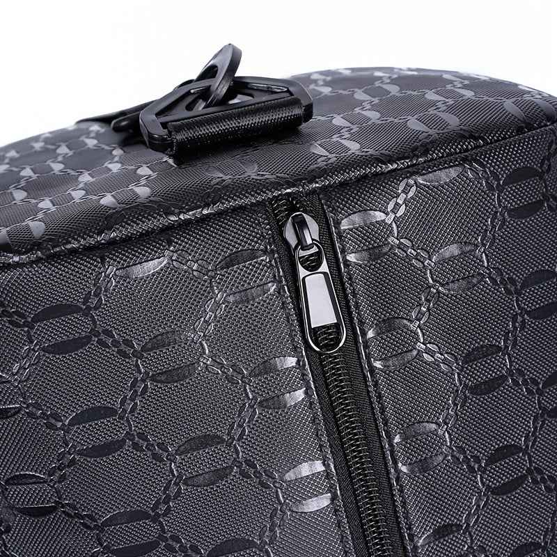 Men'S Large Tote Bag - Stylish Black Synthetic with Adjustable Shoulder Straps, Multiple Compartments & Tassel Detail, Perfect for Gym, Travel, and Everyday Use, Gym Bag, Versatile Carryall, Sleek Design, Durable Construction, Tote Bag Men, Travel Luggage