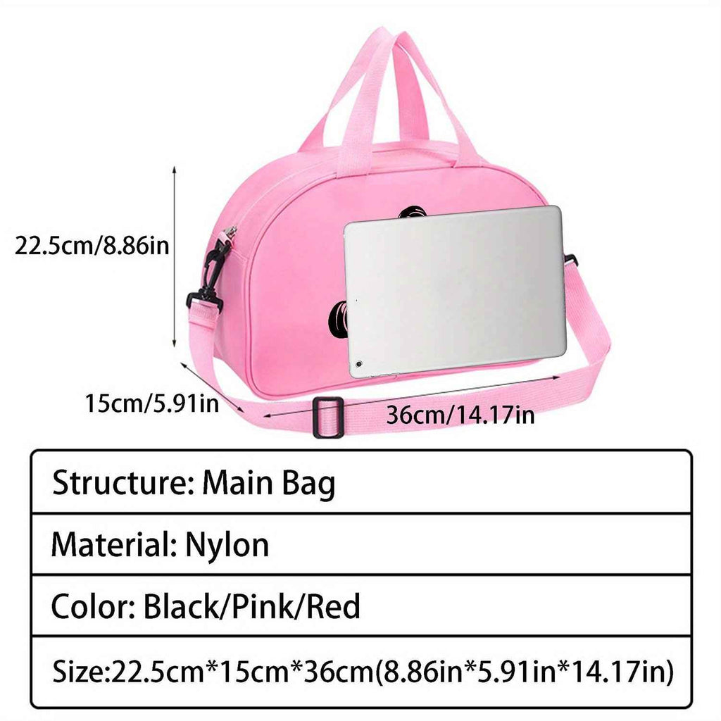 1pc 's Gym Bag - Bold Weightlifting Girl Design in Bright Pink, Adjustable Strap & Sturdy Handles for Fitness, Yoga, Travel, Everyday - Durable Lightweight Construction for Workout & Casual Outings, Travel Shoulder Bag, Sporty Accessory, for Teenager