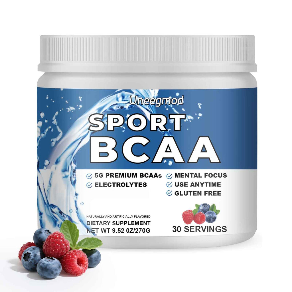 [17-in-1 Bcaas Powder] 17-in-1 Bcaas Amino Acids Powder - 30 Servings, 9, 52oz - Muscle Health & Support with Magnesium, Sodium, Potassium, Beta & L-Alanine, Taurine, Green Tea - Gluten-Free, Natural Ingredients for Men & Women, & Focus, Supplement, Sleek