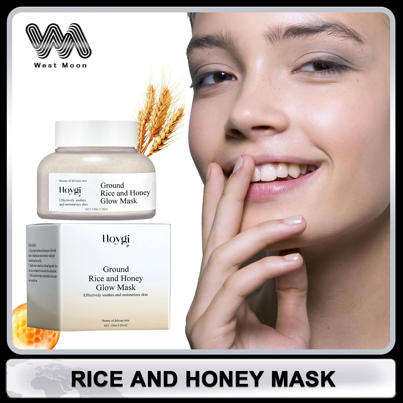 Hoygi Honey Rice Mud Mask Pore Purifying Brightening Oil Control - IRON GODDESS