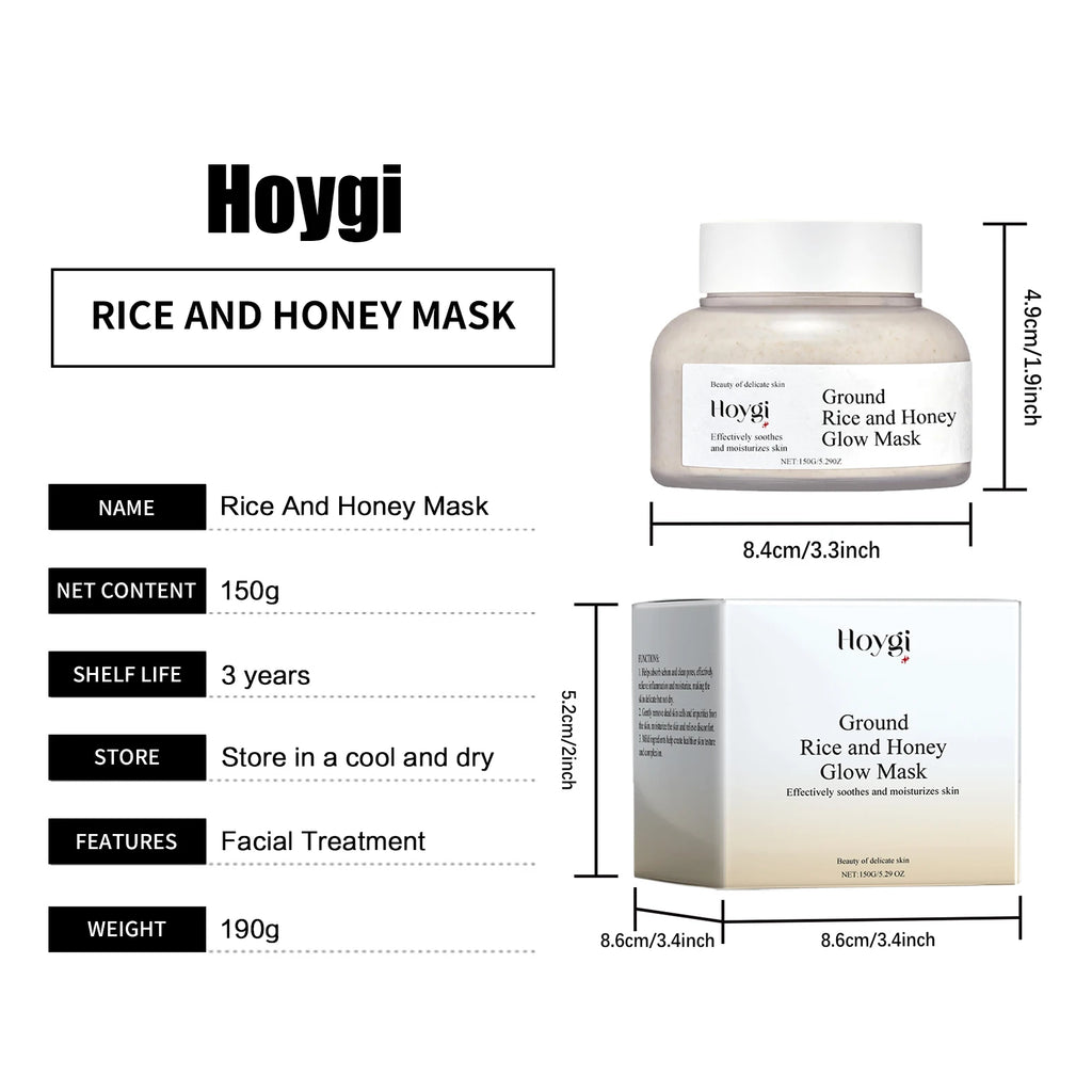 Hoygi Honey Rice Mud Mask Pore Purifying Brightening Oil Control - IRON GODDESS