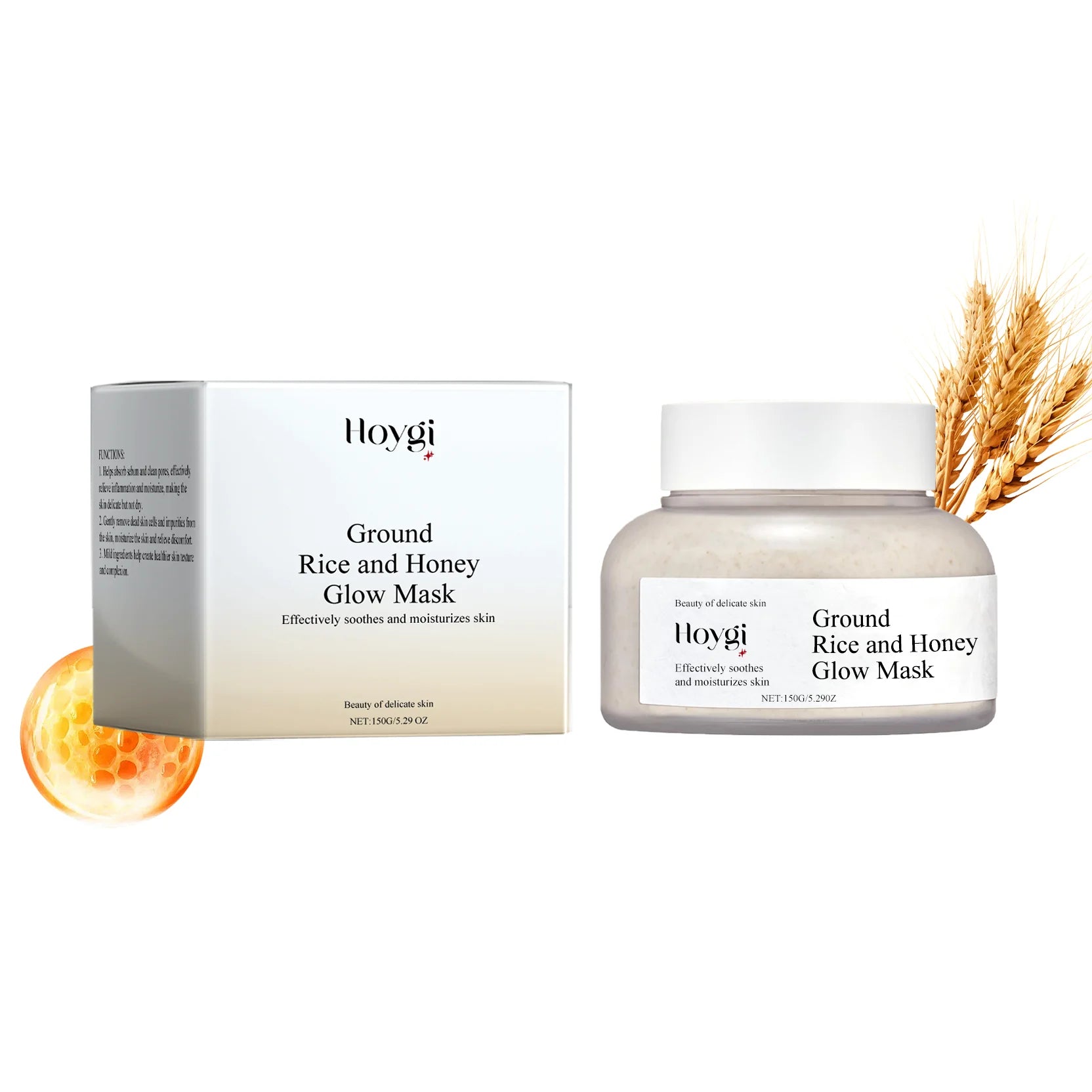 Hoygi Honey Rice Mud Mask Pore Purifying Brightening Oil Control - IRON GODDESS