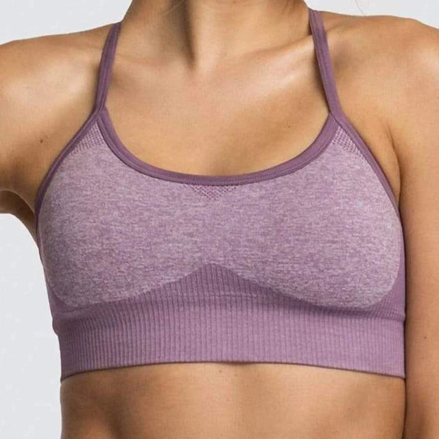 2pc/Set Seamless Yoga Set Women Fitness Clothing Sports Suits Sportswear Gym Leggings Padded Strappy Sports Bra Workout Set - IRON GODDESS