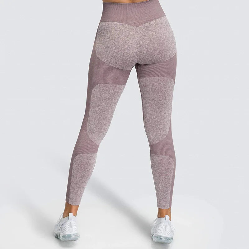 2pc/Set Seamless Yoga Set Women Fitness Clothing Sports Suits Sportswear Gym Leggings Padded Strappy Sports Bra Workout Set - IRON GODDESS