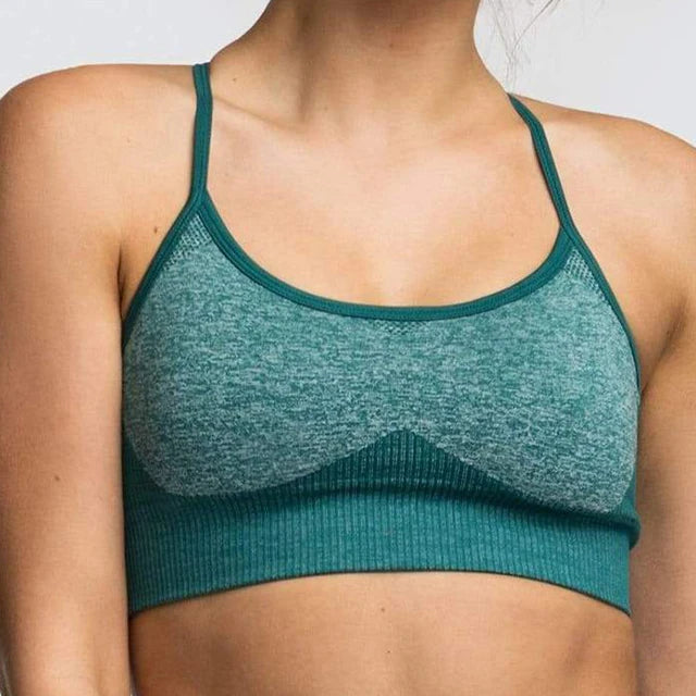 2pc/Set Seamless Yoga Set Women Fitness Clothing Sports Suits Sportswear Gym Leggings Padded Strappy Sports Bra Workout Set - IRON GODDESS