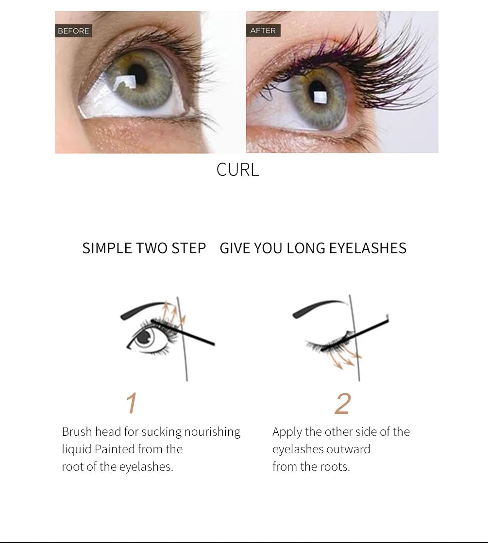 QIBEST Norishing Eyelash Growth Serum Eyelashes Rapid Growth Serum Lengthening Curl Lengthen Thicken Treatment Eye Lash Serum - IRON GODDESS