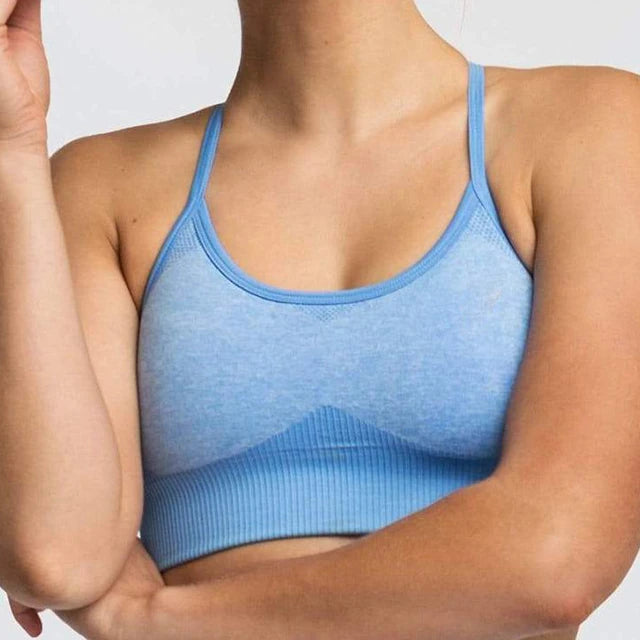 2pc/Set Seamless Yoga Set Women Fitness Clothing Sports Suits Sportswear Gym Leggings Padded Strappy Sports Bra Workout Set - IRON GODDESS