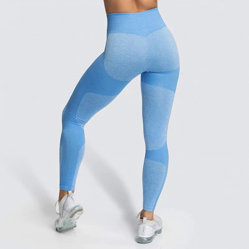 2pc/Set Seamless Yoga Set Women Fitness Clothing Sports Suits Sportswear Gym Leggings Padded Strappy Sports Bra Workout Set - IRON GODDESS
