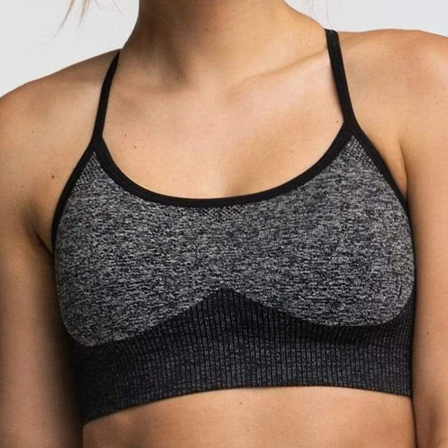2pc/Set Seamless Yoga Set Women Fitness Clothing Sports Suits Sportswear Gym Leggings Padded Strappy Sports Bra Workout Set - IRON GODDESS