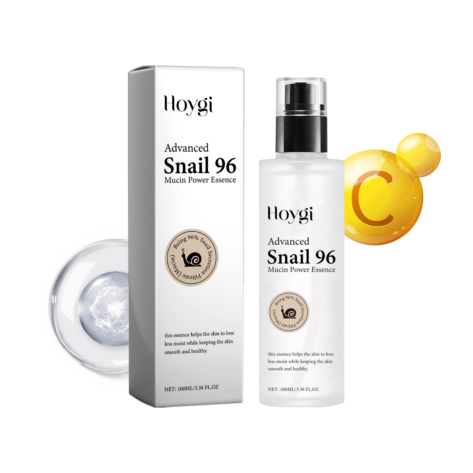 Hoygi Snail Mucin Hydrating Radiance Boosting Serum - IRON GODDESS