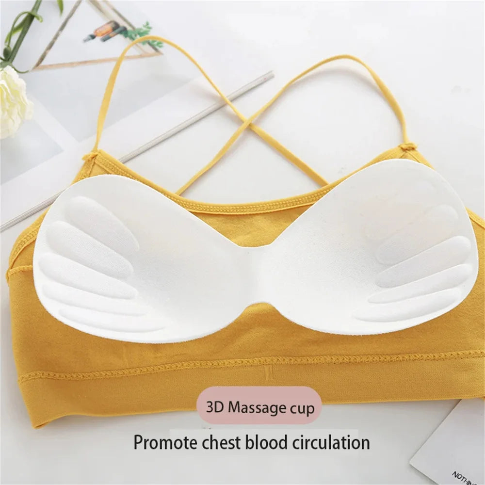 3PCS/Set Sports Bra Women's Cross Shoulder Strap Sports Bra Yoga Navel Top Gym Fitness Tube Top Breathable Beauty Sexy Bra Back - IRON GODDESS