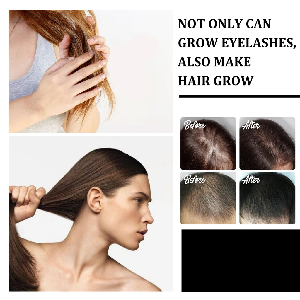 Castor Oil Eyelash Growth Serum With Brush Multipurpose Hair Eyebrow Eyelash Growth Thick Essence Nourishing Moisturize Liquid - IRON GODDESS