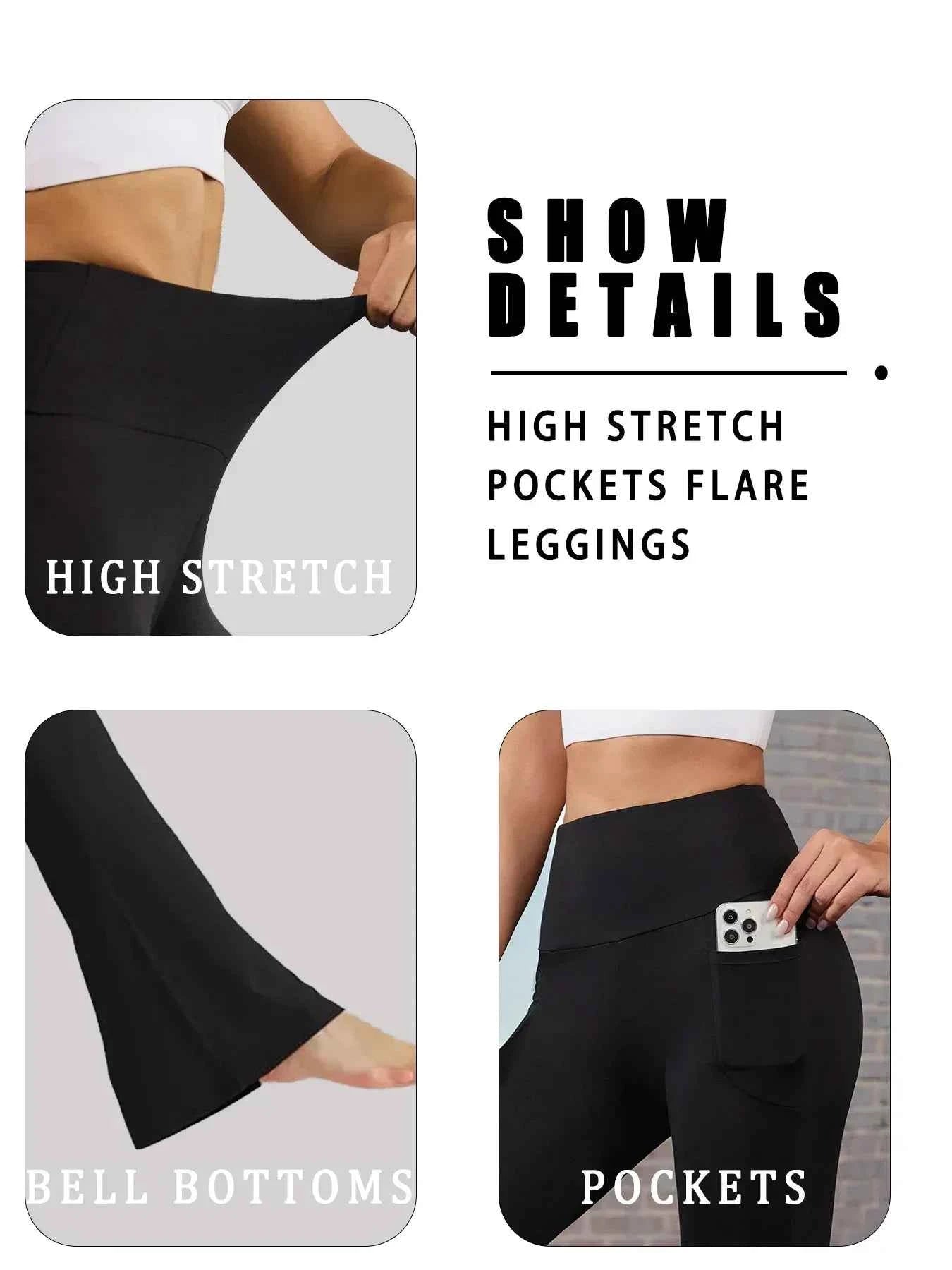Super Soft High Waisted Tummy Control Flare Yoga Pants