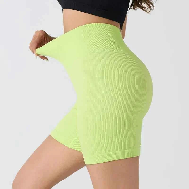 HighWaist Soft Yoga Workout Running Cycling Shorts