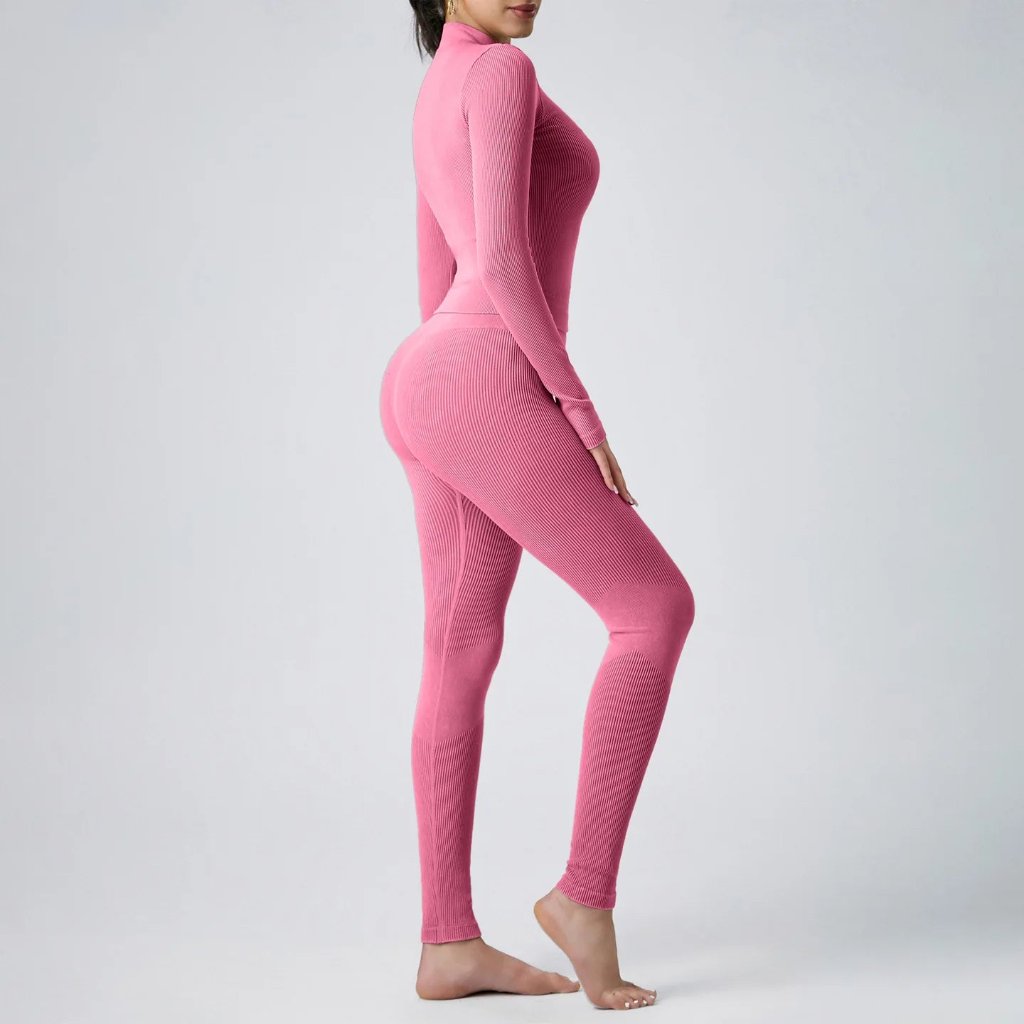 Ultra-stretchy Fleece Sports Suit - Long Pants & Long Sleeves - All-in-one Fitness Set for Cycling, Hiking & Ball Sports - IRON GODDESS