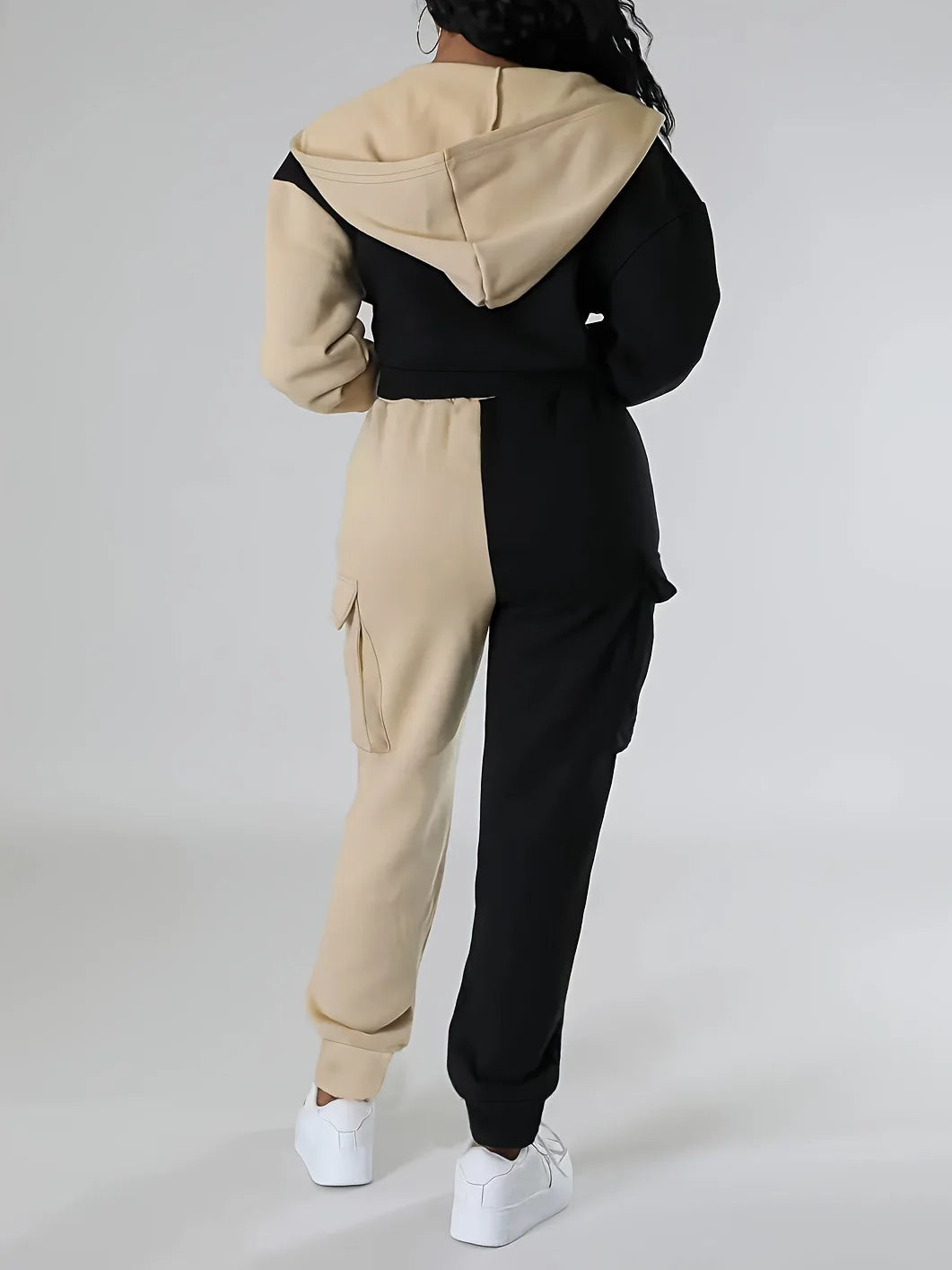 Womens Autumn Winter Hoodie  Cargo Pant Matching Set - IRON GODDESS