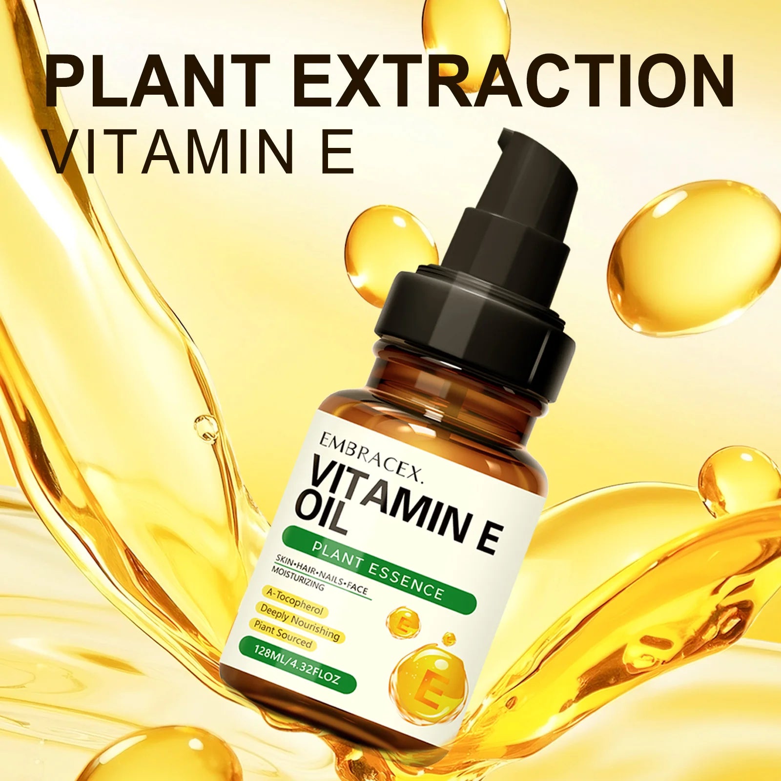 Pure Vitamin E Oil Natural Skincare Hair Nail  Massage Gift - IRON GODDESS