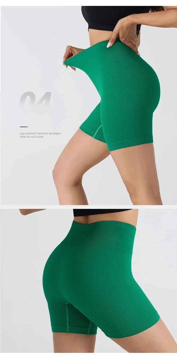 HighWaist Soft Yoga Workout Running Cycling Shorts