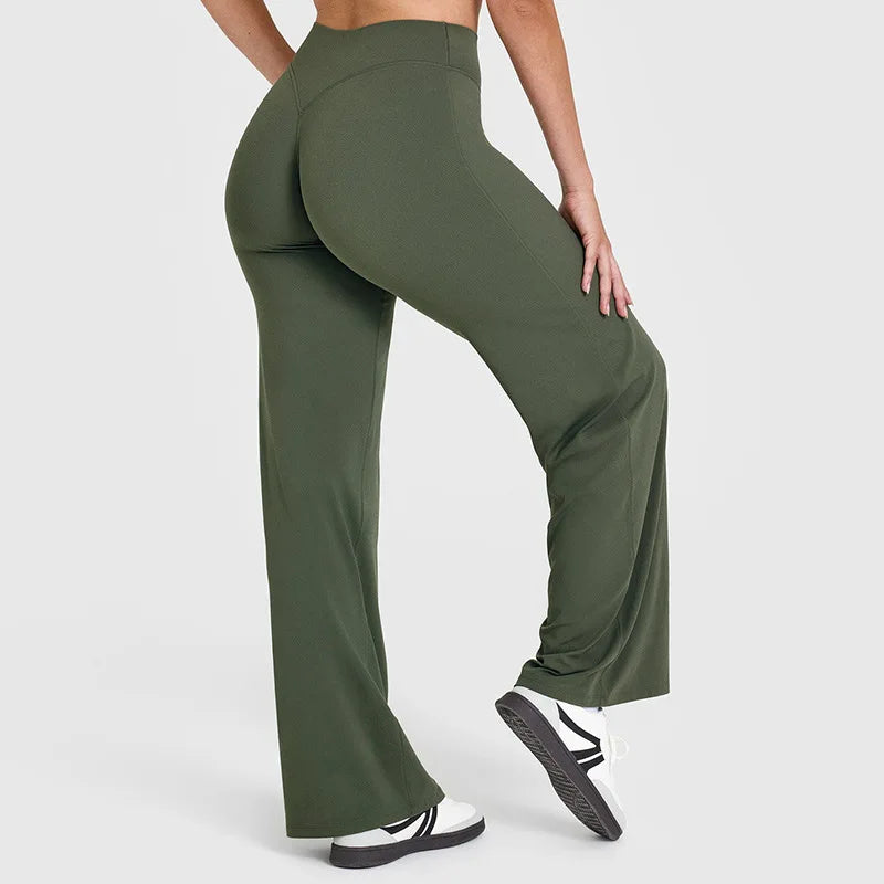 Oner Active Women's Soft Motion Straight Leg Pants Mid-Waist Yoga Legging GYM Pilates Running Sport Trousers - IRON GODDESS