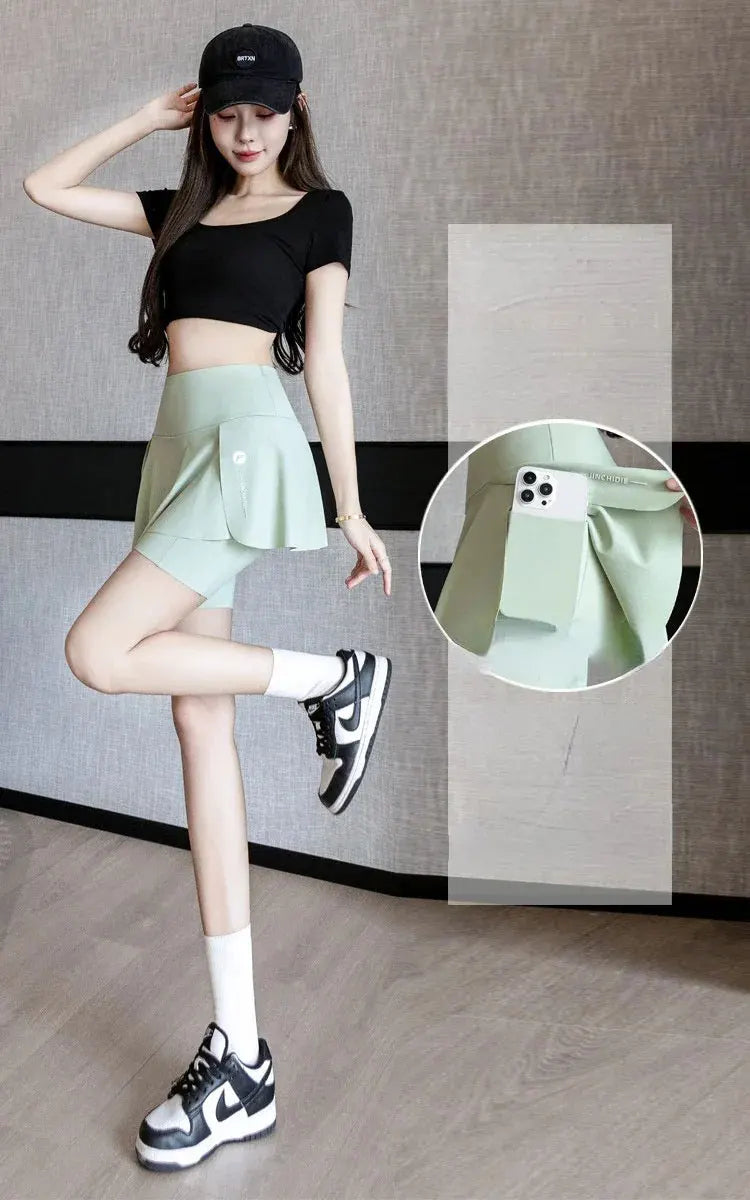 Brand Women Quick Dry Yoga Set Summer Lightweight Sport Outfit 2 in 1 Fitness Shorts Suit 2 Piece Running Sets Workout Clothes - IRON GODDESS