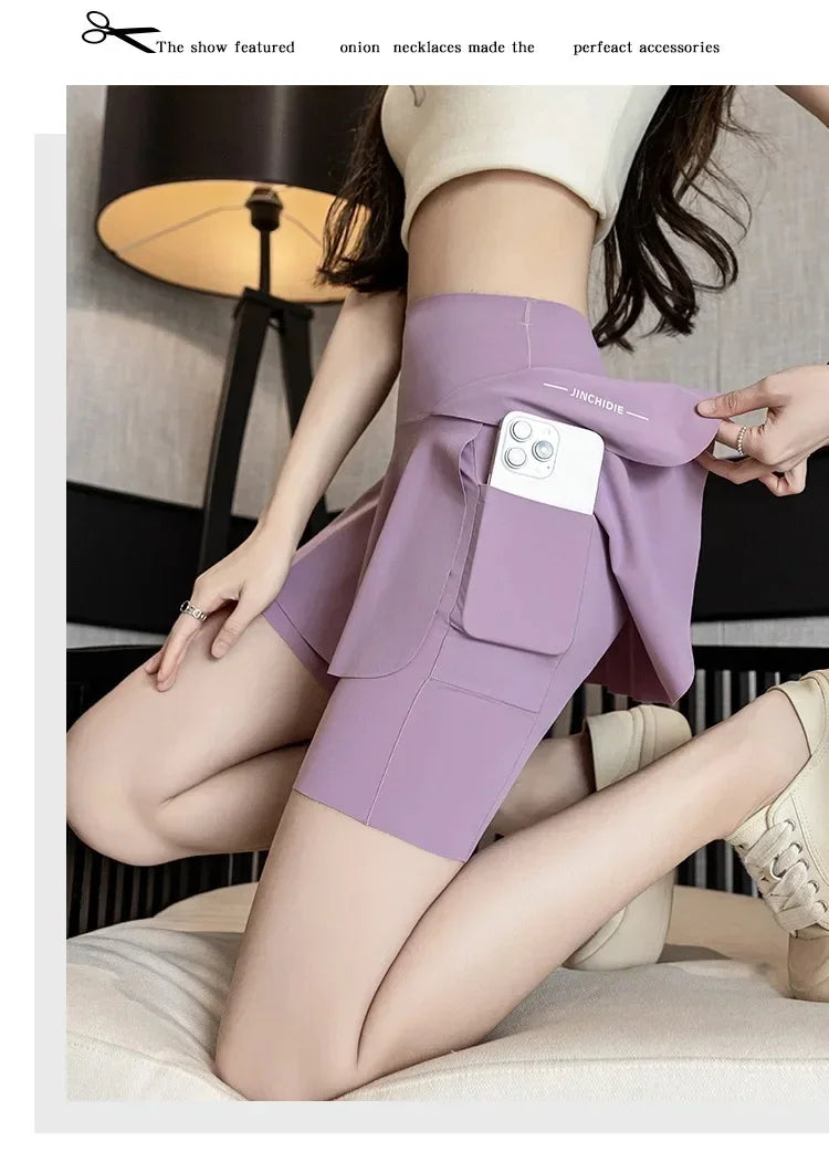 Brand Women Quick Dry Yoga Set Summer Lightweight Sport Outfit 2 in 1 Fitness Shorts Suit 2 Piece Running Sets Workout Clothes - IRON GODDESS