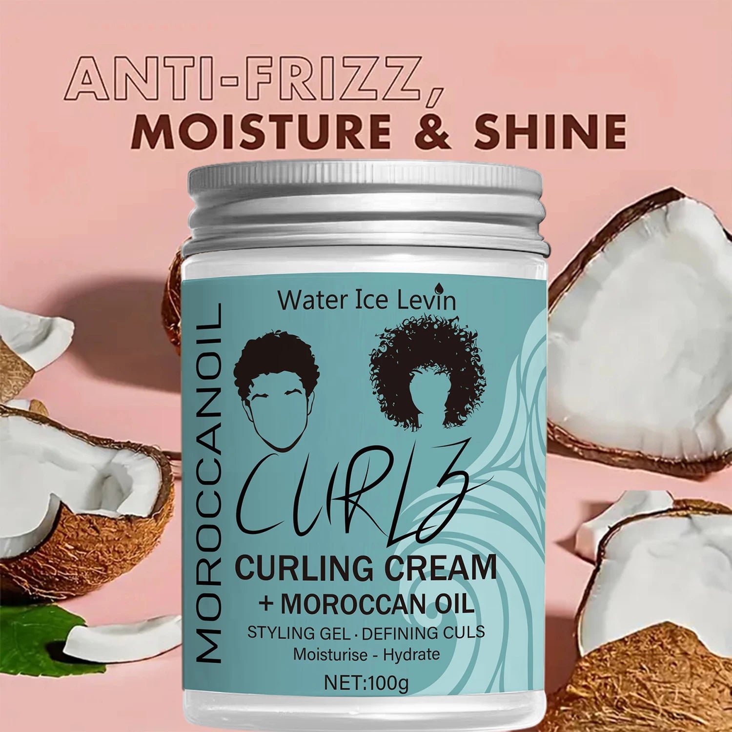 Hydrating Coconut Curling Cream Soft Shiny FrizzFree Curls - IRON GODDESS