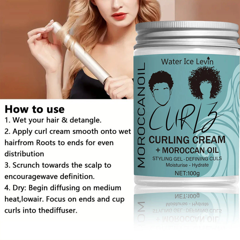 Hydrating Coconut Curling Cream Soft Shiny FrizzFree Curls - IRON GODDESS