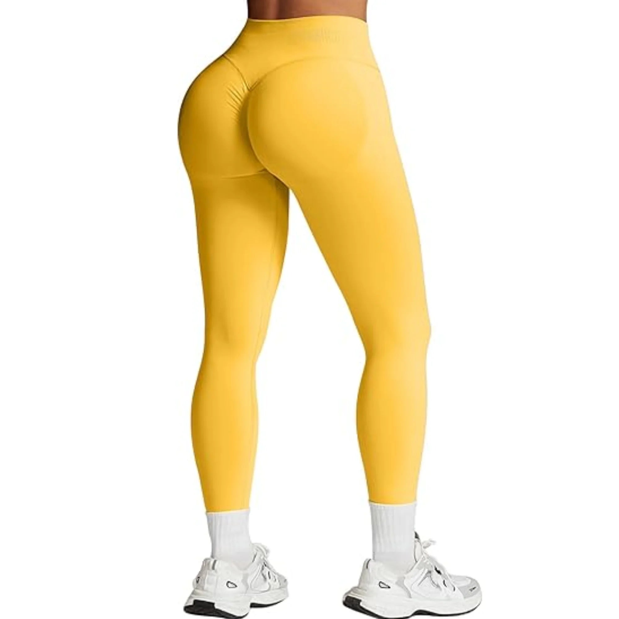 Seamless Women Solid Waist Yoga Pants Three-section Waist Sexy Hip-lifting Tight Sports Pants Fitness Exercise Yoga Pants - IRON GODDESS