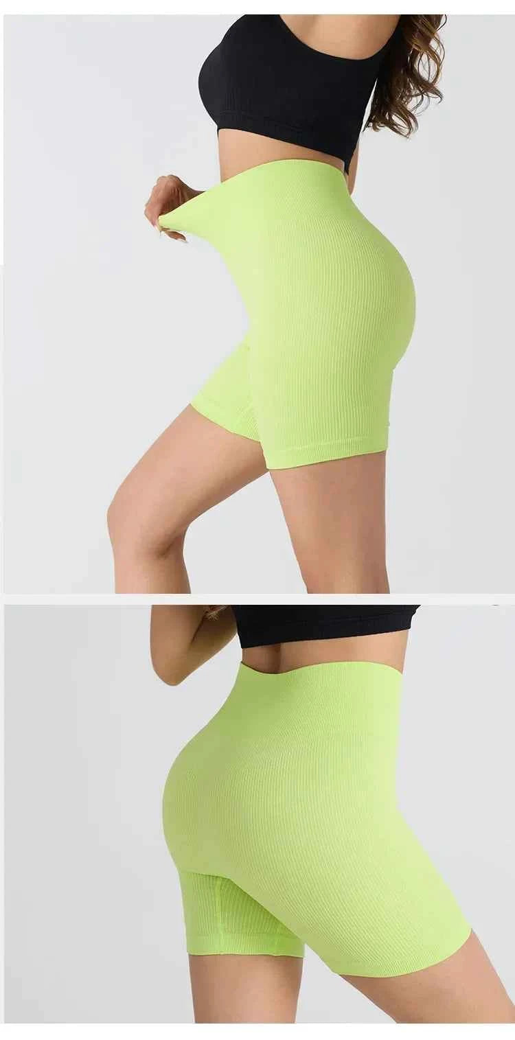 HighWaist Soft Yoga Workout Running Cycling Shorts