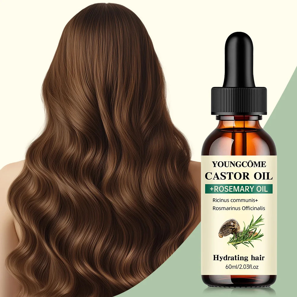 Castor Rosemary Oil Thicker Shinier Less Hair Loss - IRON GODDESS