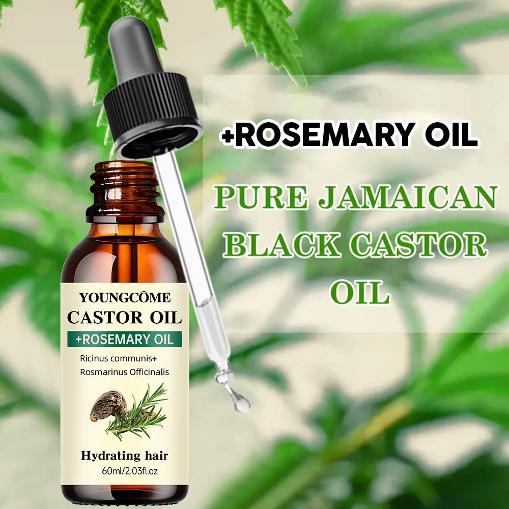 Castor Rosemary Oil Thicker Shinier Less Hair Loss - IRON GODDESS