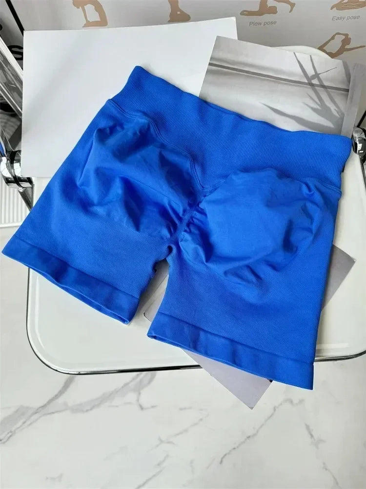 Oner Active Effortless Seamless Shorts Yoga Shorts Women Silicone Printed Sport Shorts Low Ribbed Band Scrunch Butt Shorts - IRON GODDESS