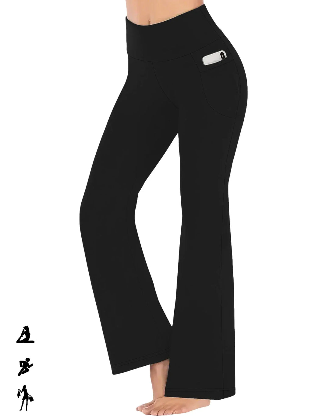 Super Soft High Waisted Tummy Control Flare Yoga Pants - IRON GODDESS
